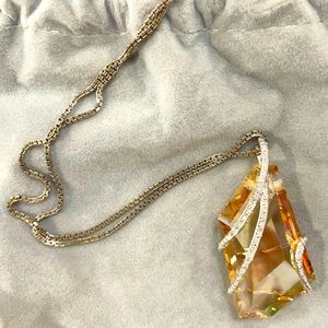 925 Crystal Pendent and Silver Necklace